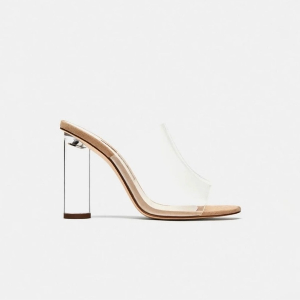Zara Transparent Vinyl & Lucite Heels